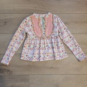 Matilda Jane Cornelia Libby Top Tunic Cotton Spandex Multi-Pattern Size 6 Boho